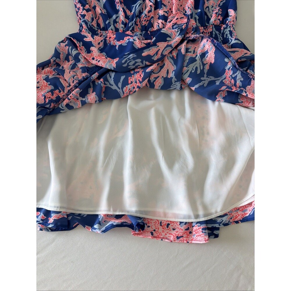 Lilly Pulitzer Pamelyn Dress Borealis Blue Womens 16 Swim On Over All Over Print - Picture 12 of 15